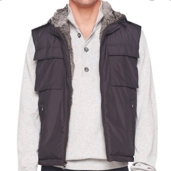 Michael Kors Other - Men’s Michael Kors Fur-Lined Hooded Vest